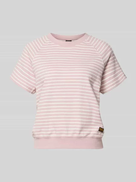 T-shirt o kroju relaxed fit z mieszanki bawełny z naszywką z logo G-star Raw różowa