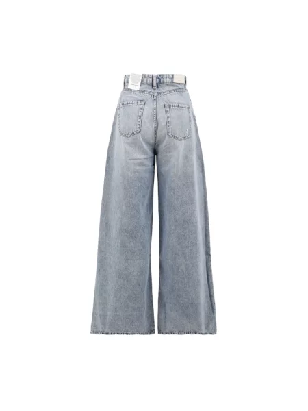 Szerokie jeansy Icon Denim z wysoką talią niebieskie