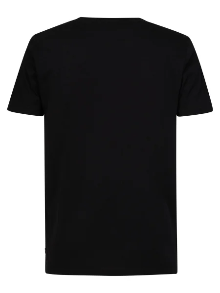 Petrol Industries Tricou Sidney negru / murdar alb