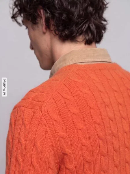 Sweter o kroju regular fit z mieszanki wełny i kaszmiru Polo Ralph Lauren pomarańczowy