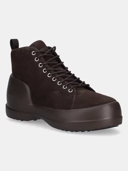 Велурени апрески Moon Boot MB MEZZALUNA LACE UP MID SUEDE кафяво