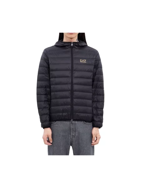 Kompaktowa kurtka puchowa Emporio Armani Ea7 czarna