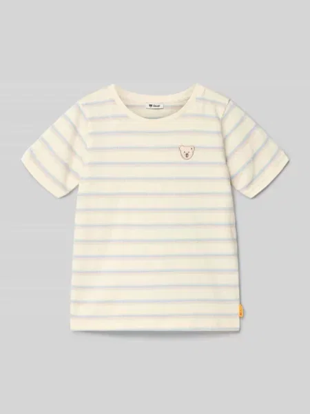 T-shirt o kroju regular fit z wyhaftowanym logo Steiff