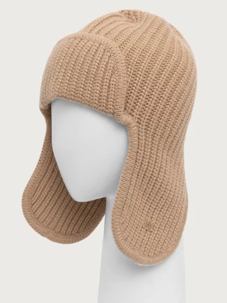 Weekend Max Mara căciulă cu urechi de damă de cașmir WKAFULL maro