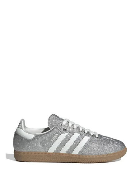 Sneakerși Adidas Samba cu dungi argintiu