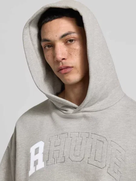 Bluza z kapturem o kroju oversized z wyhaftowanym logo Rhude