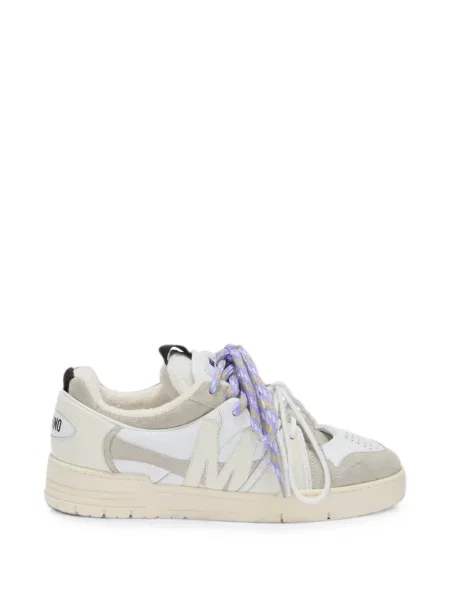Sneakerși Moschino din dantelă alb