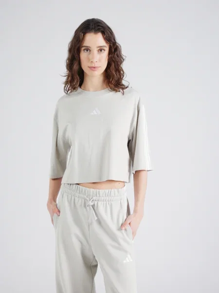 ADIDAS SPORTSWEAR Oversize tričko tmelová / biela béžová
