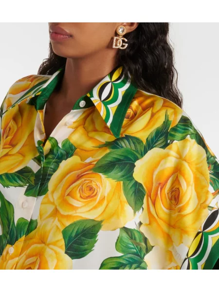 Bluză Dolce&gabbana de mătase cu model floral