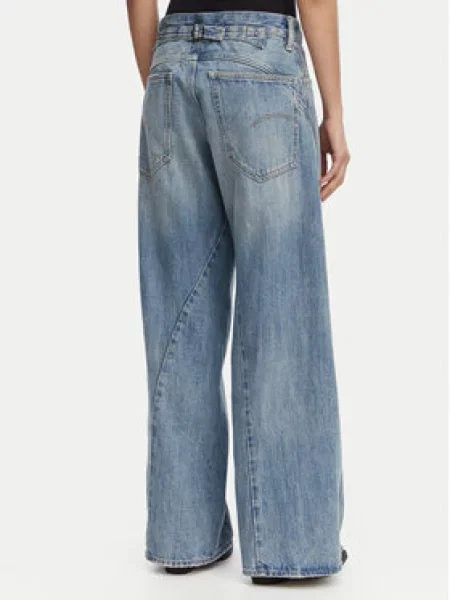 G-Star Raw Džinsai Helyx 3D Cinch Wide Leg mėlyna