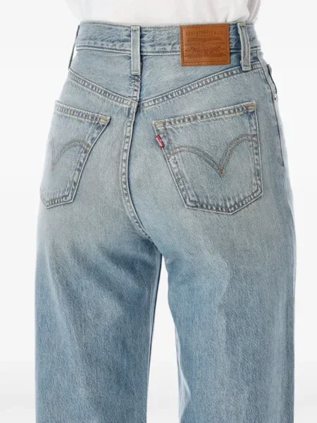 Šlaunis plačiakojis džinsiniai šortai Levi's® su nubrozdinimais mėlyna