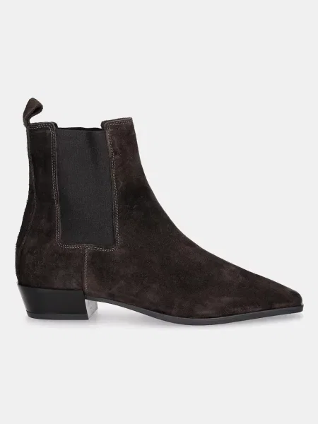 Copenhagen botine din piele întoarsă cu plat suede maro