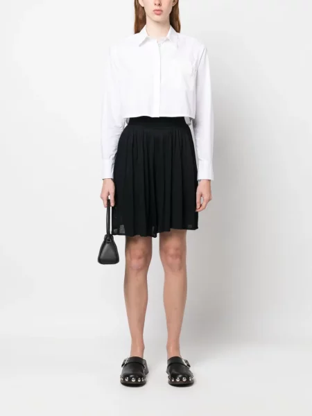 Megztos lengvas šortai Tory Burch juoda