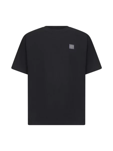 Koszulka Stone Island z dżerseju z kamieniami czarna