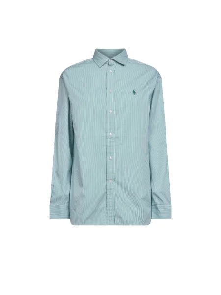 Koszula Polo Ralph Lauren w paski z paskiem zielona