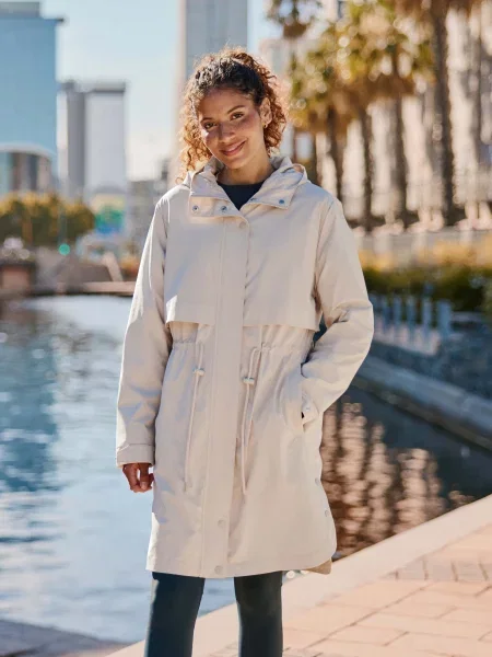 Eden — płaszcz typu mackintosh Beige beżowy