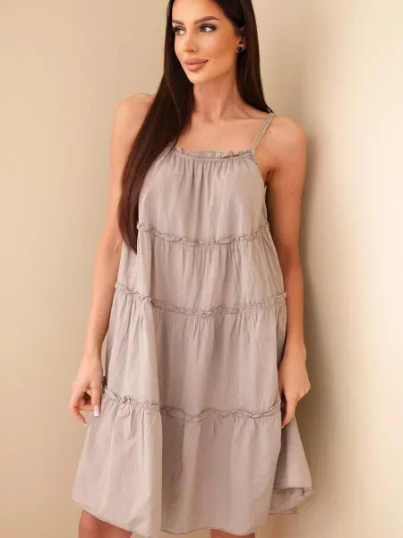Sukienka z falbankami Kesi Włoski z falbankami bez ramiączek
