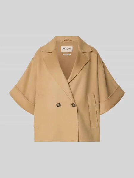 Krój regular fit krótki płaszcz z czystej żywej wełny model NEO' Weekend Max Mara