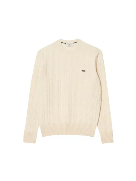 Sweter Lacoste wełniany biały