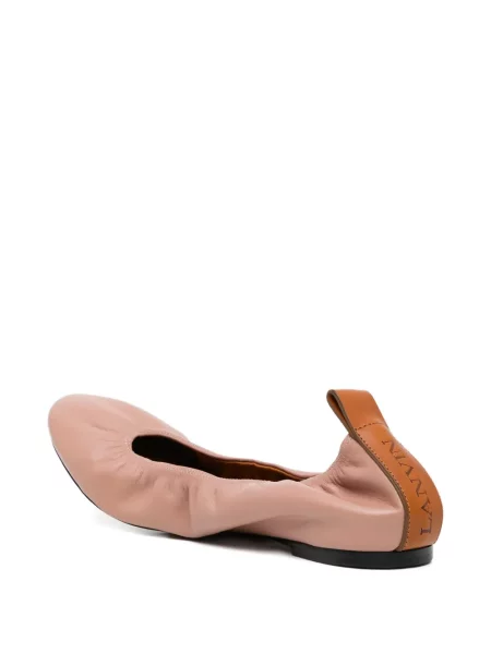 Balerini Lanvin din piele roz
