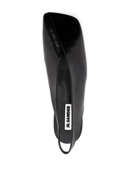 Δερμάτινος μπαλαρίνες Jil Sander μαύρο