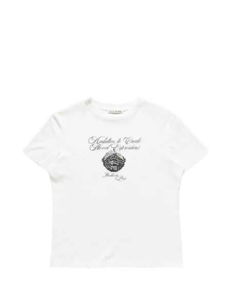 Tricou Acne Studios din jerseu alb