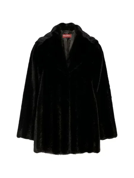 Gulerat palton de blană Max Mara cu rever cu blană negru