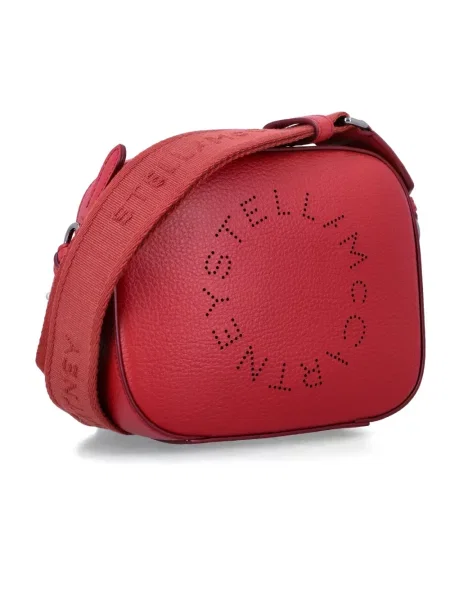 Torebka Stella Mccartney zamszowa z logo czerwona