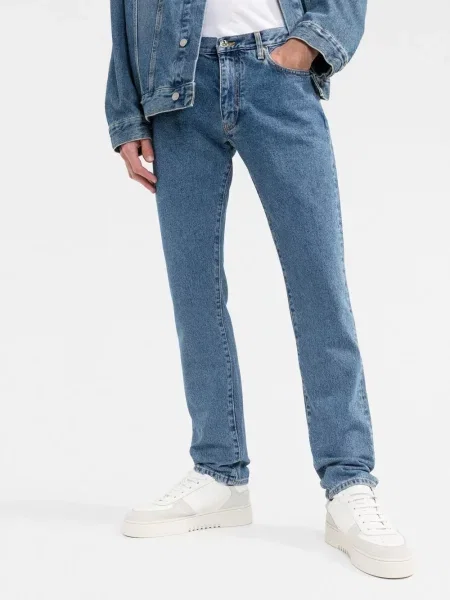 Straight fit džíny Off-white s potiskem bílé
