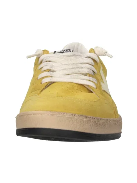 Sneakersy 4b12 skórzane żółte
