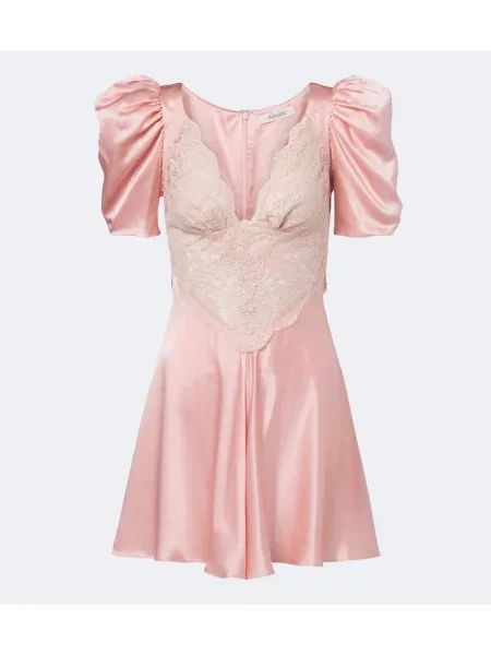 Rochie Rodarte din satin roz
