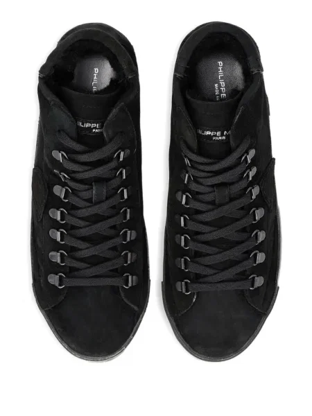 Sneakerși Philippe Model Paris din piele de căprioară negru