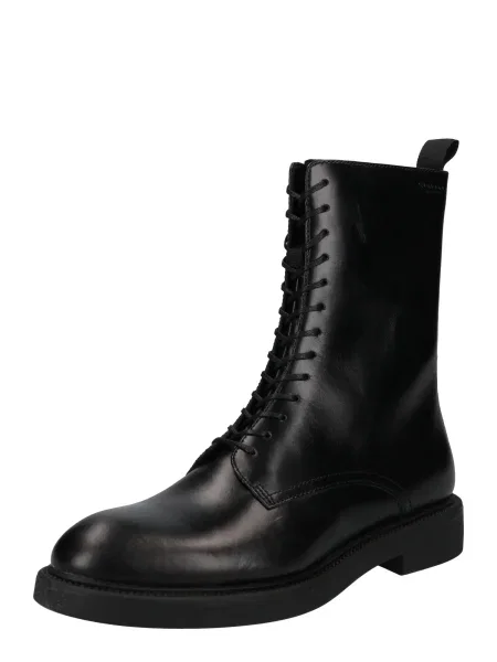Pantofi Vagabond Shoemakers cu șireturi din piele cu toc plat negru