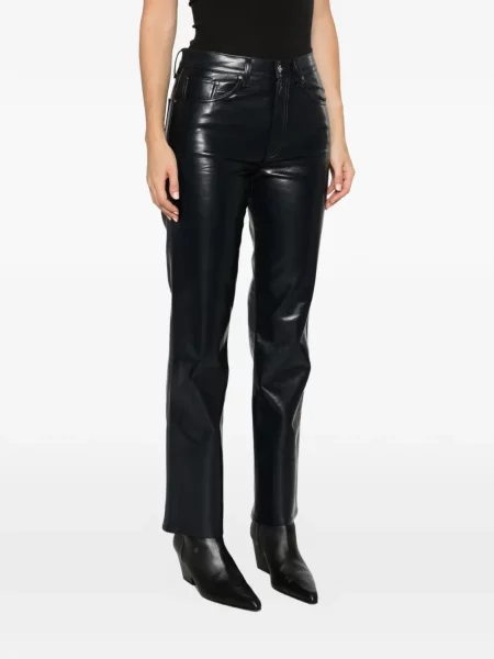 Pantaloni Agolde de lână albastru