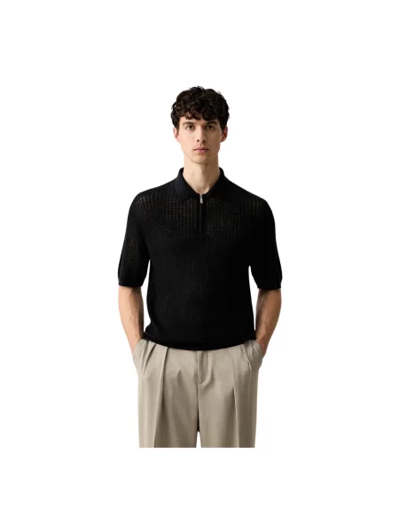 Koszulka polo Emporio Armani czarna