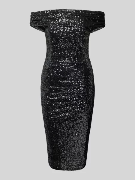 Sukienka koktajlowa o długości do kolan z cekinowym obszyciem Sistaglam