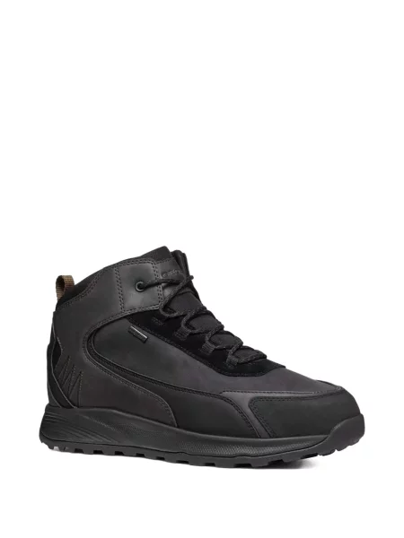Sneakerși Geox din piele negru