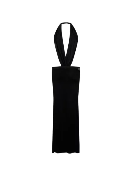 Lung rochie Dsquared2 din jerseu negru