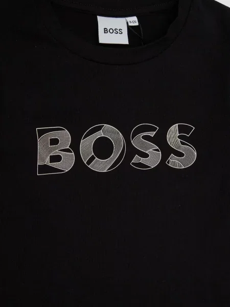 Детский лонгслив Boss черный