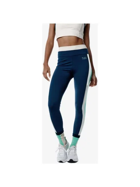 Legginsy długie Black Limba SynergyFit niebieski S biały