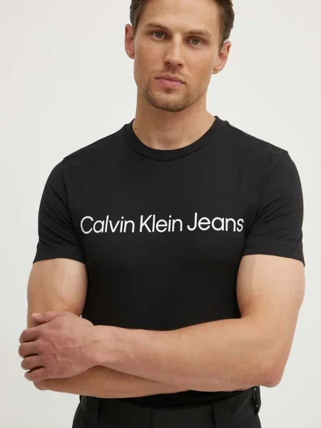 Kratka majica Calvin Klein Jeans črna