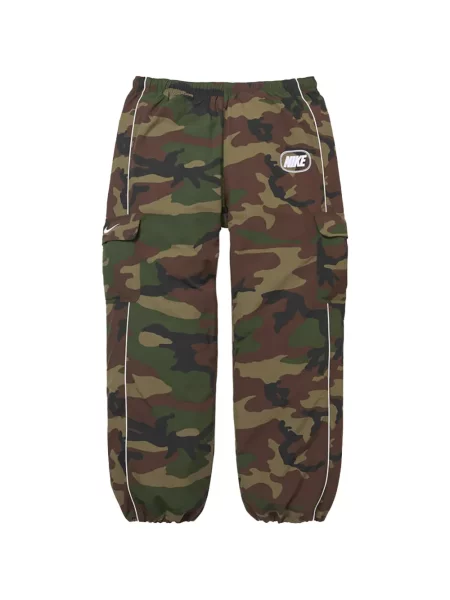 Pantaloni cargo Supreme cu imagine cu model camuflaj verde