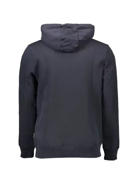 Hoodie Napapijri με αυτόγραφο με κορδόνι μπλε