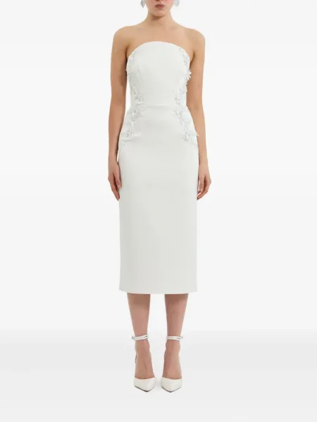 Rochie midi Rebecca Vallance până la genunchi de costum alb