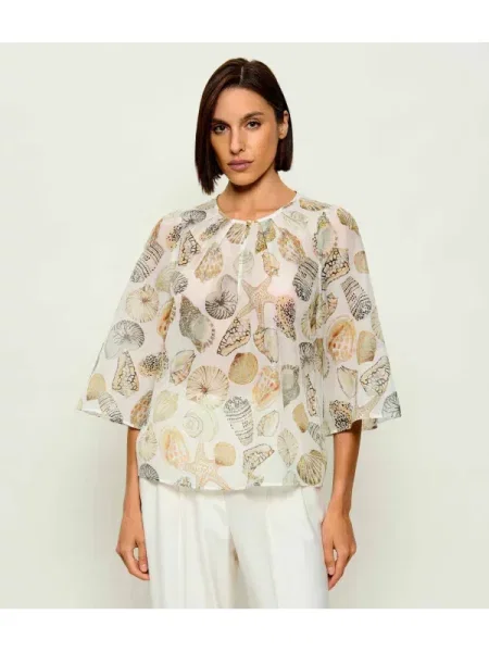Marc Cain Bluză cu adaos de mătase