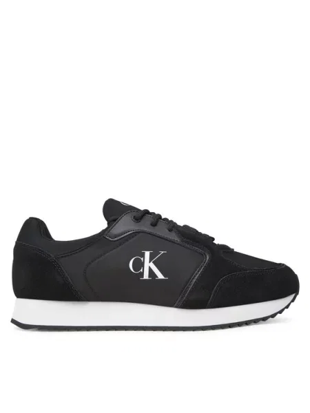 Calvin Klein Jeans Tenisice Retro Runner Sock Lace Up Ny-Su crna