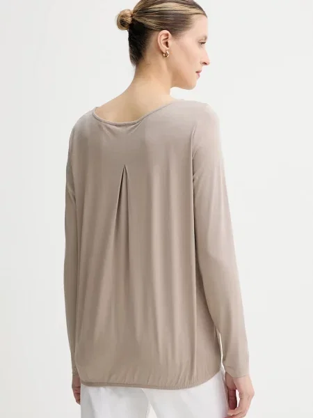 Tričko s dlouhým rukávem Marc O'Polo béžová