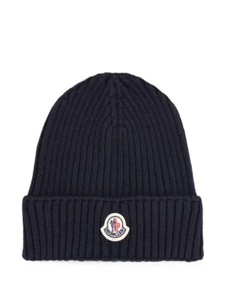 Czapka dziecięca Moncler Enfant niebieska