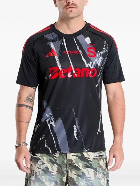 Mănuși Adidas cu imagine cu imprimeu abstract negru