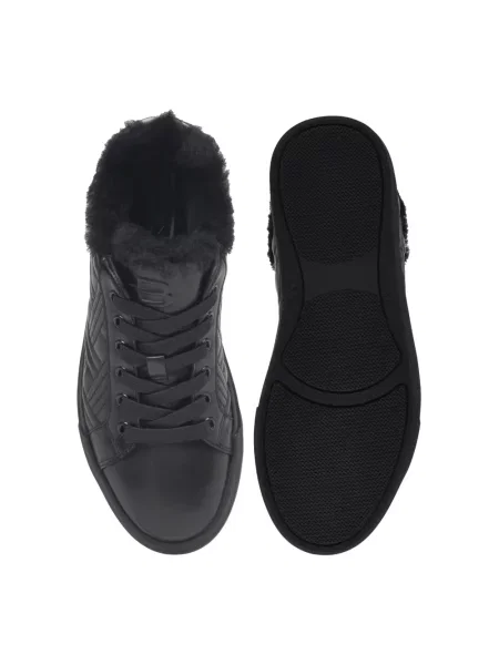 Sneakersy Baldinini skórzane pikowane czarne